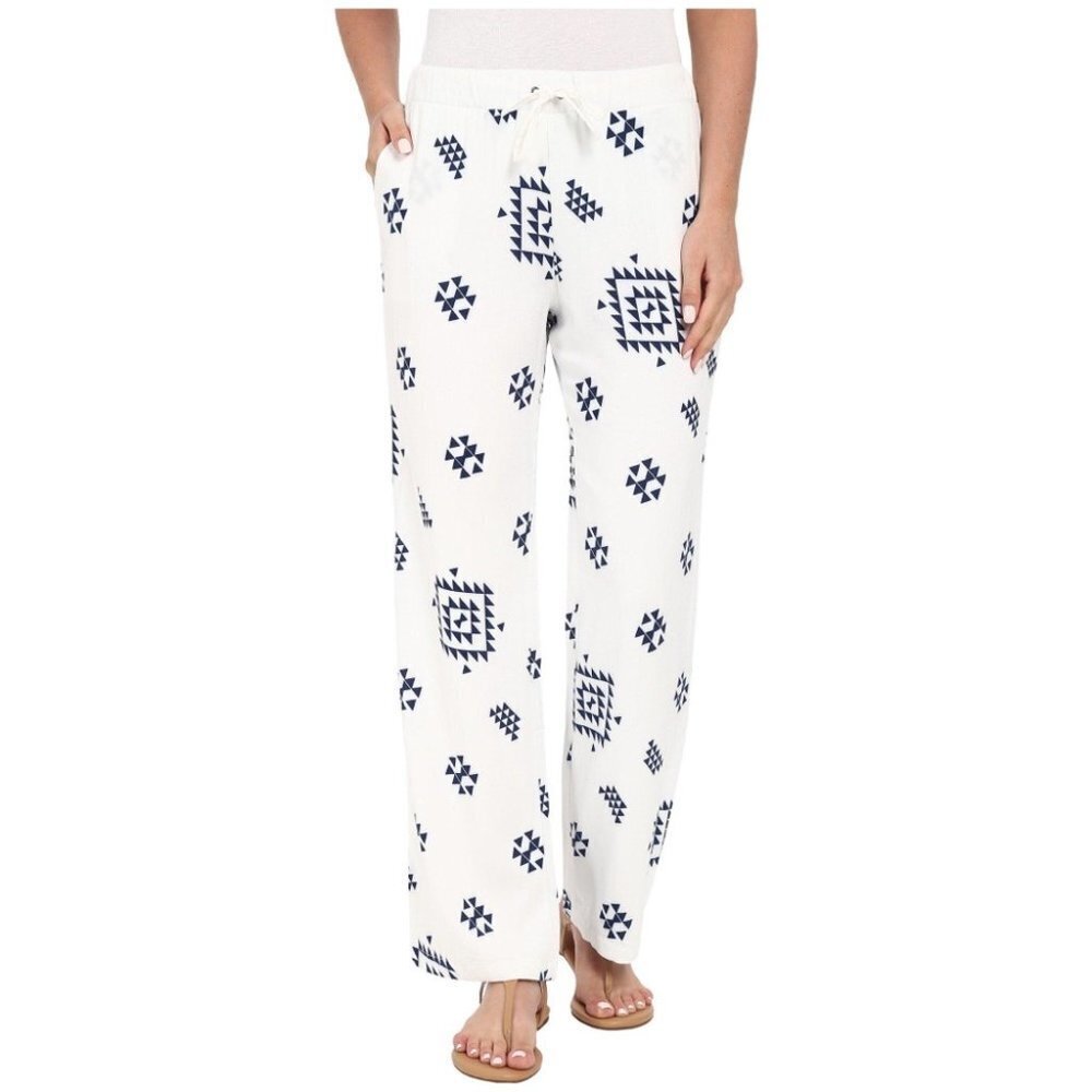 Revolve Plush Soleil Pants Straight Leg Western Print Boho Coastal Peasant